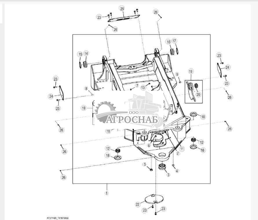 Рама оборудования (однофункциональная) (без крыльев) 